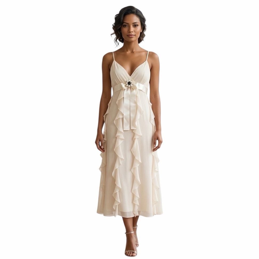 Clues Collections New-York Paris Women's Dress 100% Silk Size 14
